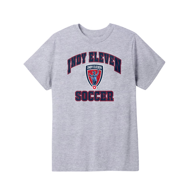 Indy Eleven USL Youth Kids Graphic T-Shirt in Heather Grey by Icon Sports