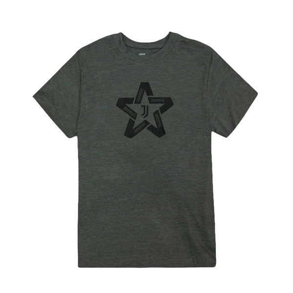 Juventus Star Youth T-Shirt - Dark Grey by Icon Sports