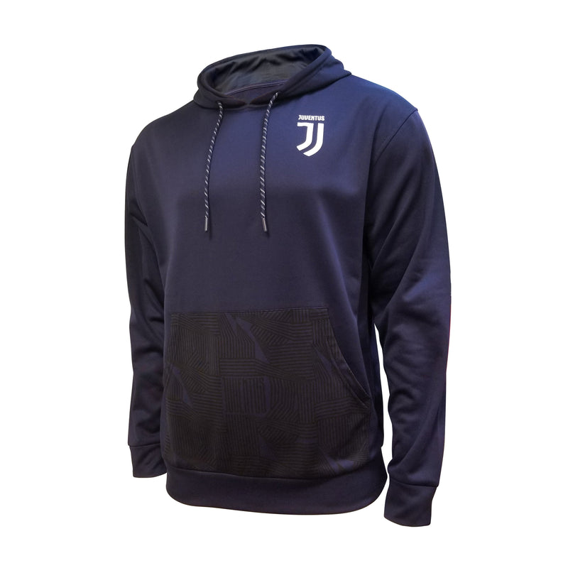 Juventus Pullover Hoodie Youth- Navy Pattern Liquified by Icon Sports
