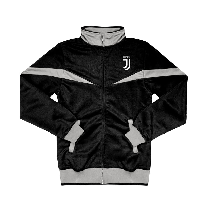 Juventus Full Zip Track Jacket Youth - Black & Gray by Icon Sports