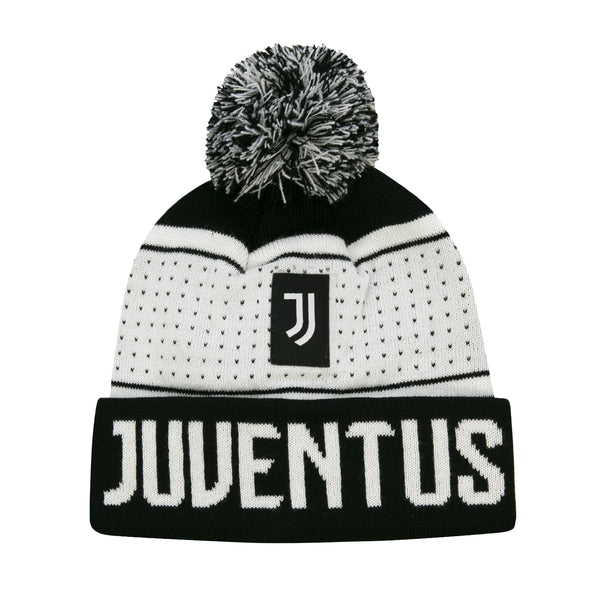 Juventus Pegged Adult Pom Beanie by Icon Sports