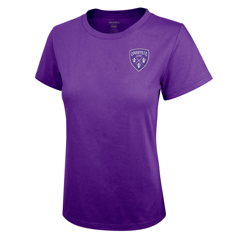 Louisville City USL Adult Women's Graphic T-Shirt in Purple by Icon Sports