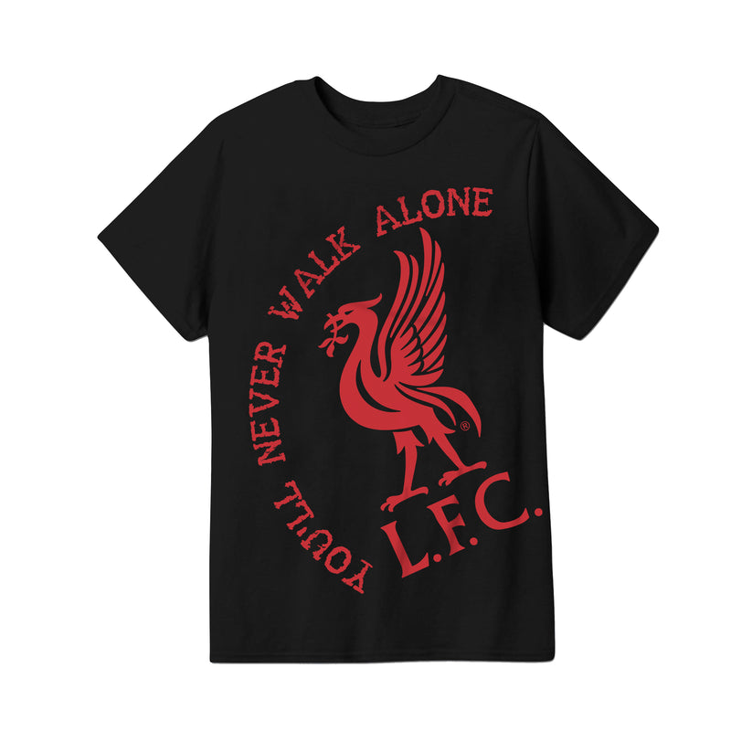 Liverpool FC Walk Alone Youth Graphic T-Shirt - Black by Icon Sports
