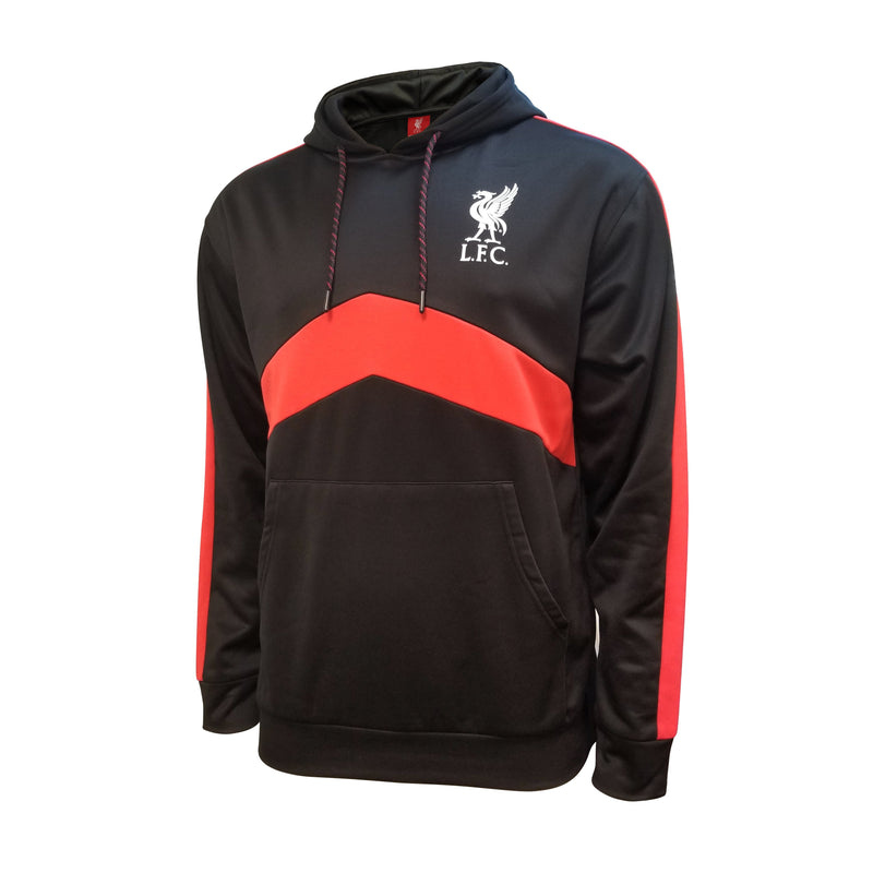 Liverpool FC Pullover Hoodie - Black & Red by Icon Sports