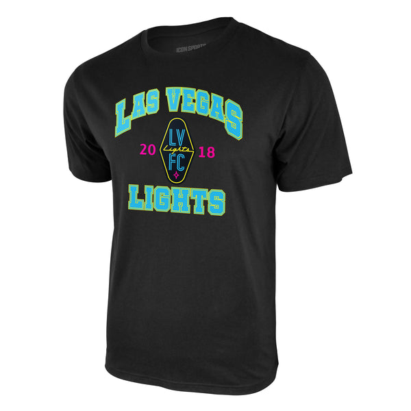 USL Las Vegas Lights Logo Cotton Tee - Black by Icon Sports