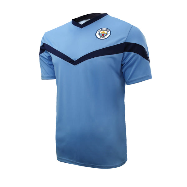 Manchester City FC Men's C.B. Game Day Shirt - Light Blue by Icon Sports