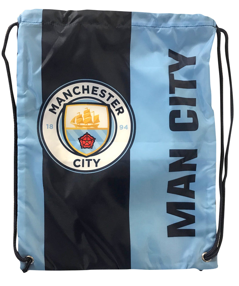 Manchester City FC Logo Drawstring Cinch Bag by Icon Sports