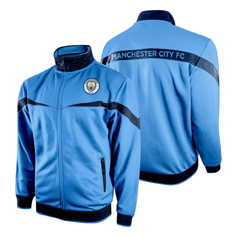 Manchester City FC Adult Full-Zip Track Jacket by Icon Sports