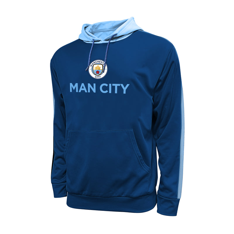 Manchester City Side Step Pullover Hoodie - Navy by Icon Sports