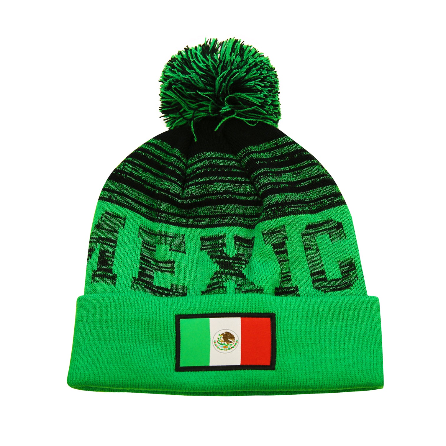 Mexico "Shade" Adult Unisex Pom Pom Beanie by Icon Sports