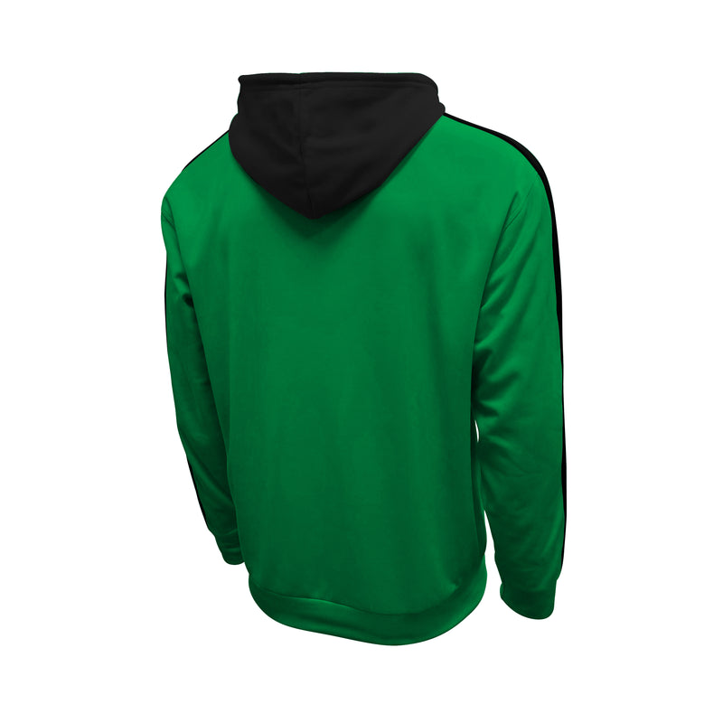 Mexico Adult Stripe Pullover Hooded Sweatshirt - Green by Icon Sports