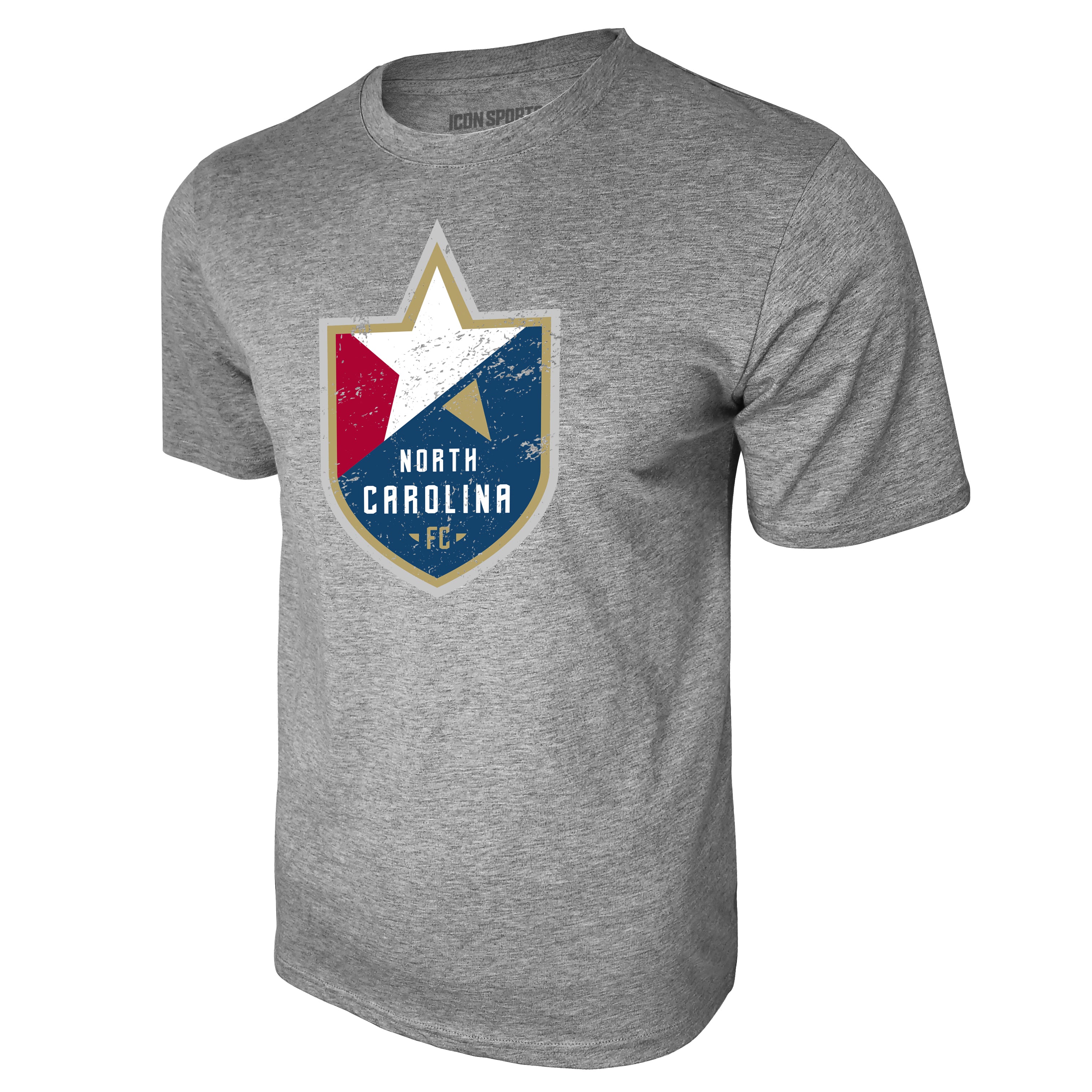 USL North Carolina FC Logo Tee - Heather Gray by Icon Sports