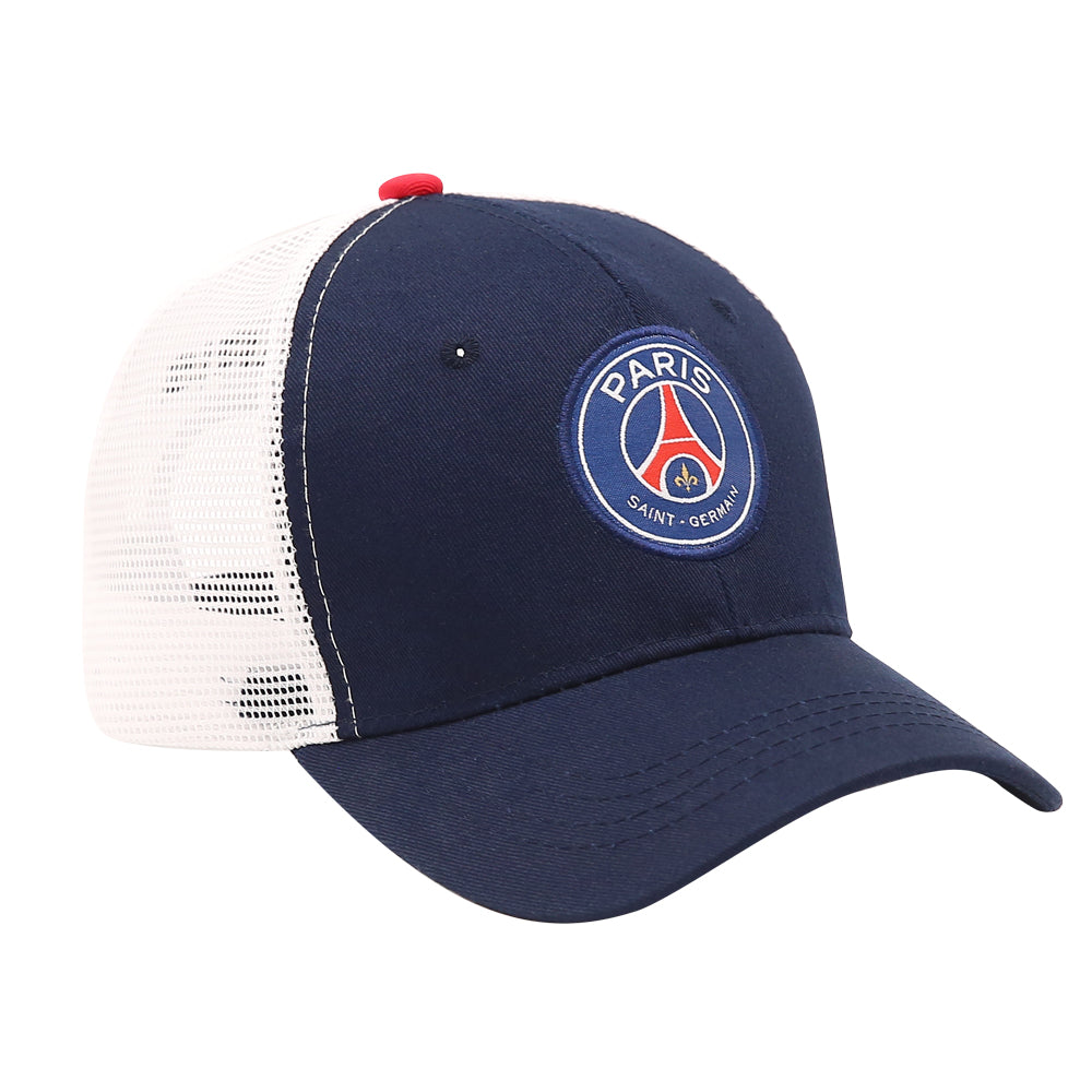 Paris Saint-Germain F.C. Embroidered Logo Trucker Snapback Dad Cap