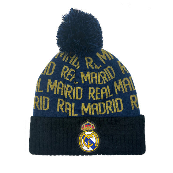 Real Madrid Cuff Pom Adult Beanie - Navy Cuff by Icon Sports