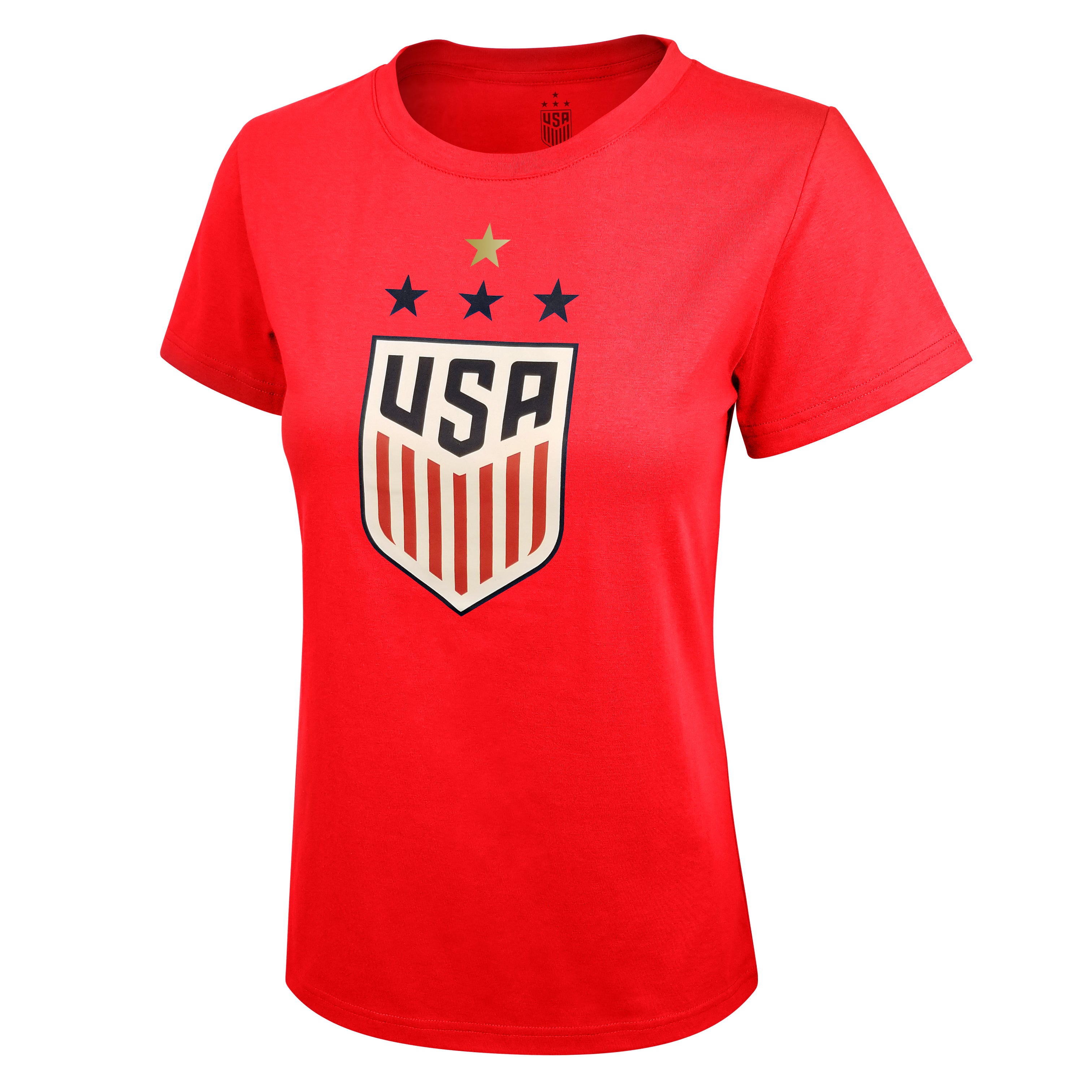 U.S. Soccer USWNT 4 Star Celebration Crest Ladies Tee by Icon Sports