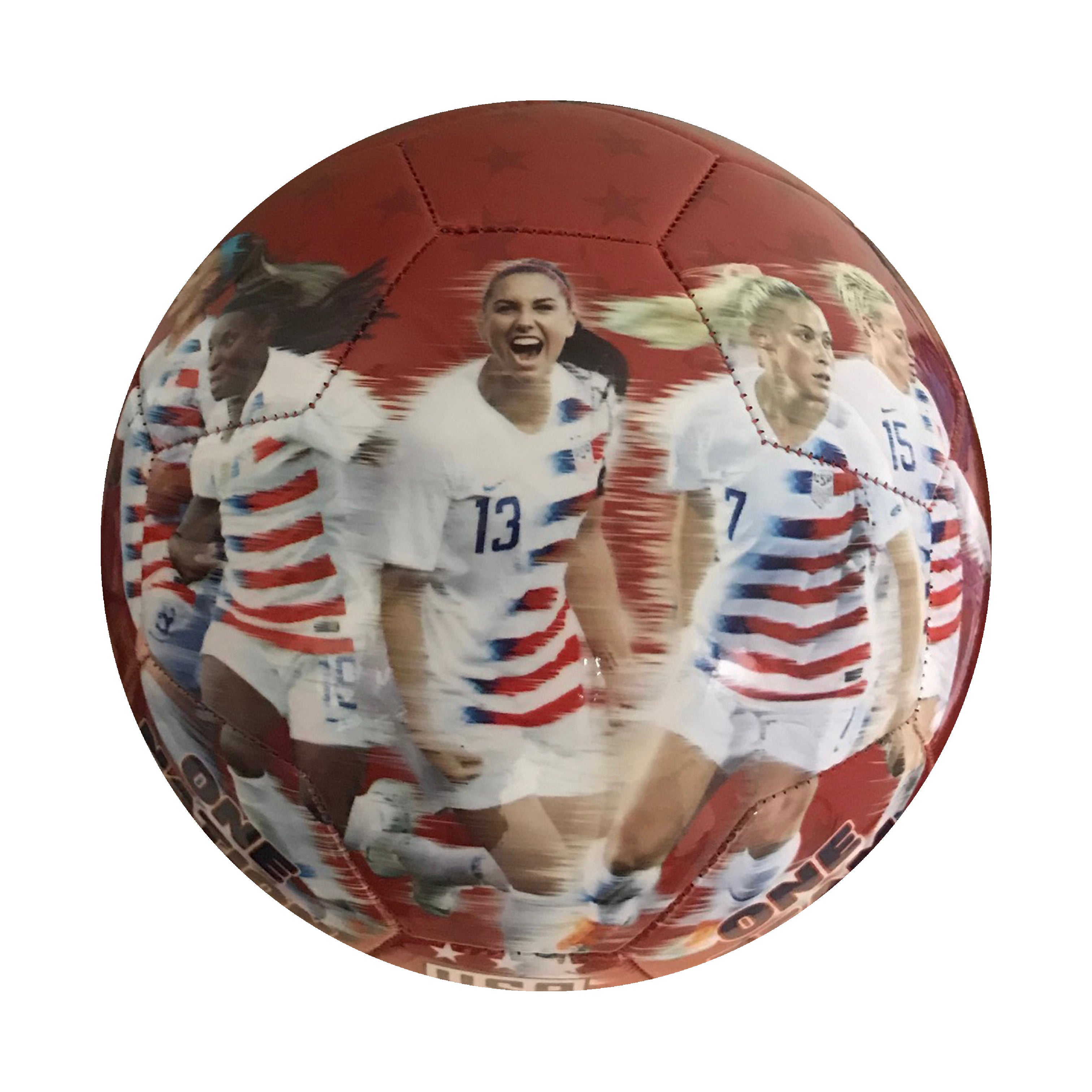 USWNT Size 5 Graphic Players Soccer Ball - Red by Icon Sports