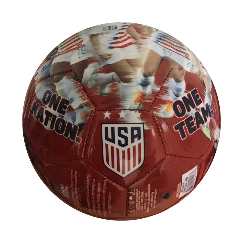 USWNT Size 5 Graphic Players Soccer Ball - Red by Icon Sports