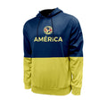 club america polyester hoodie for adults men in navy and yellow