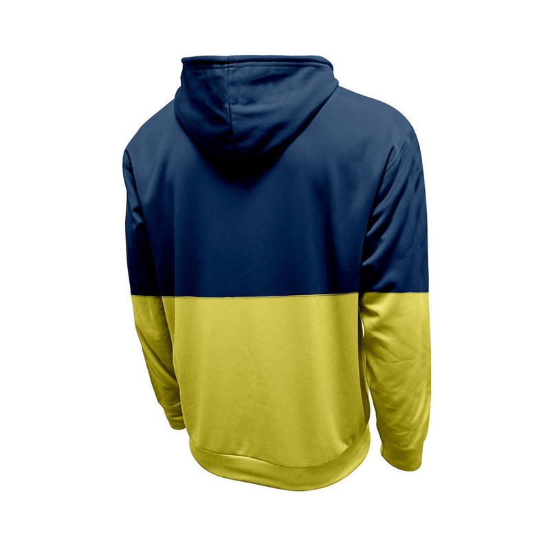club america polyester hoodie for adults men in navy and yellow