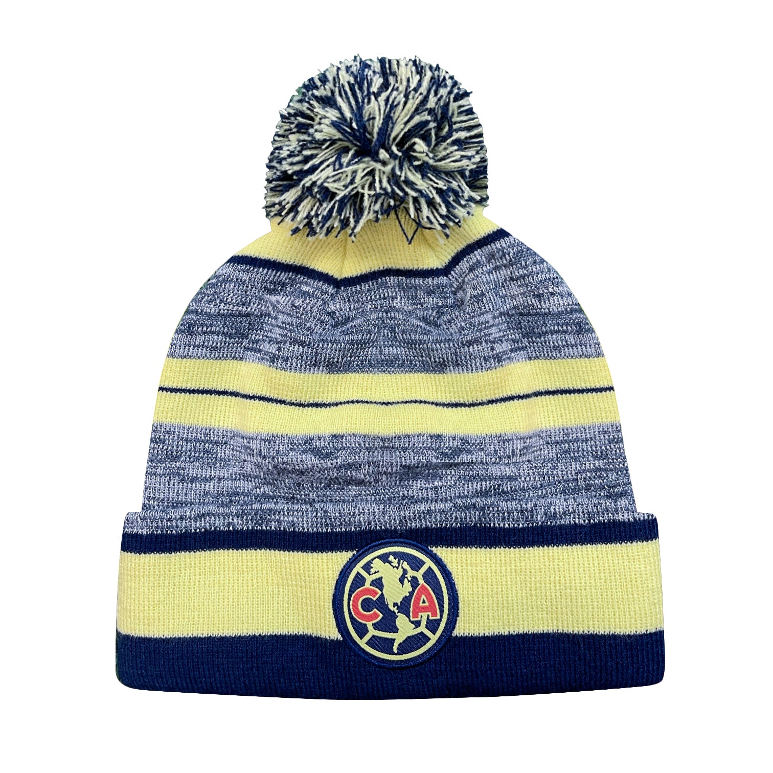 Club Am??rica Adult Unisex Pom Pom Beanie in Yellow by Icon Sports