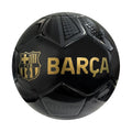 fc barcelona size 5 soccer ball in black and gold official