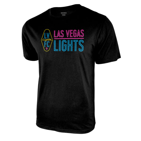 Las Vegas Lights USL Adult Men's Graphic T-Shirt in Black by Icon Sports