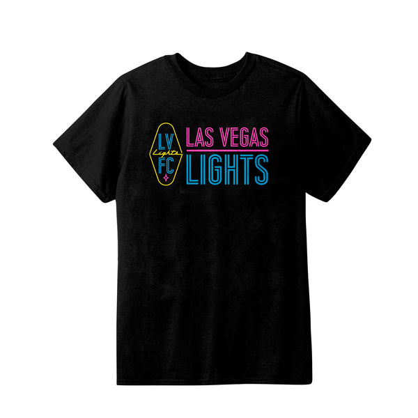 las vegas lights t shirt for kids in black