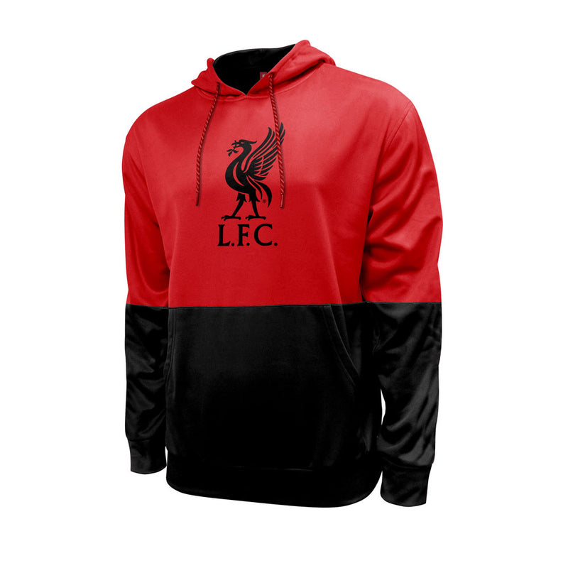liverpool fc adult men hooded sweatshirt in red and black