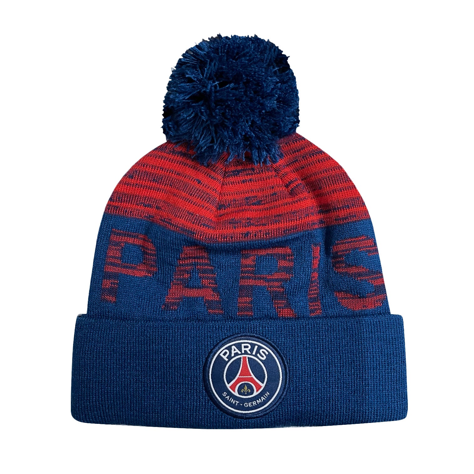 paris saint-germain psg beanie adutl men in navy and red