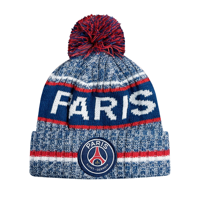 paris saint-germain psg adult mens beanie in blue