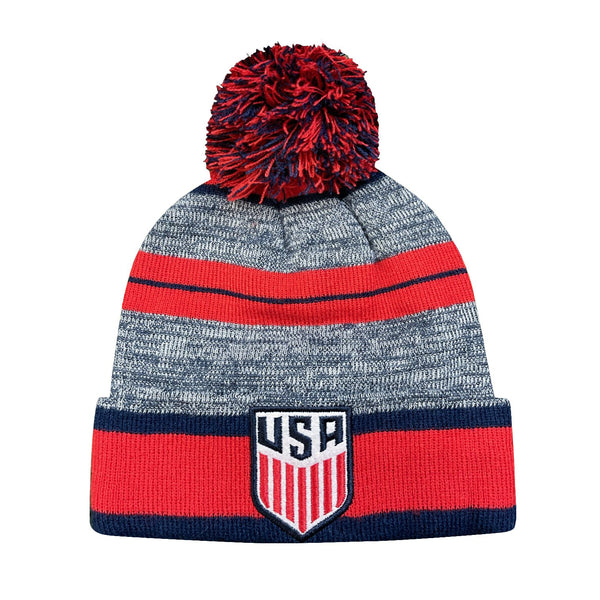 U.S. Soccer Adult Unisex Beanie in Red by Icon Sports
